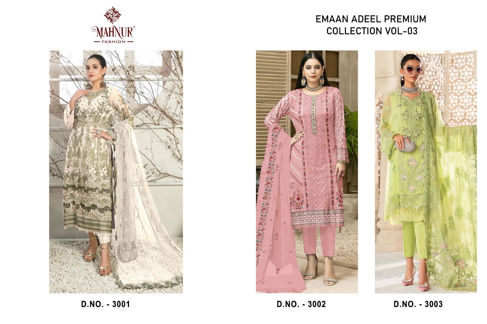 Emaan Adeel Premium Collection Vol 3 By Mahnur Pakistani Suits
